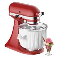 Ice Cream Attachment for KitchenAid Stand Mixer, Compatible with KitchenAid 4.5 Qt and Larger Stand Mixers, 2-Quart Frozen Yo...