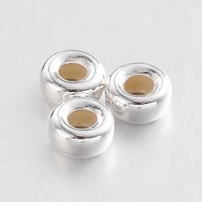 Rondelle 925 Sterling Silver Spacer Beads