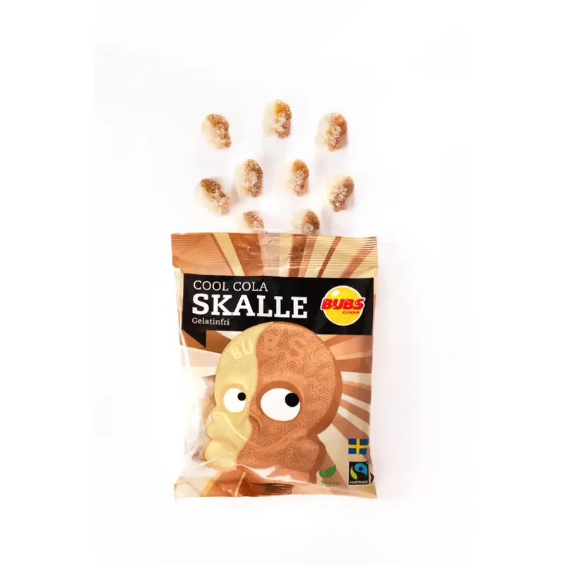 BUBS Cola Skulls Mini - Chewy Swedish Candy with Classic Cola Flavor 0.2LB