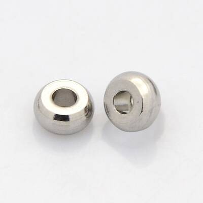 Tarnish Resistant Rondelle 304 Stainless Steel Beads