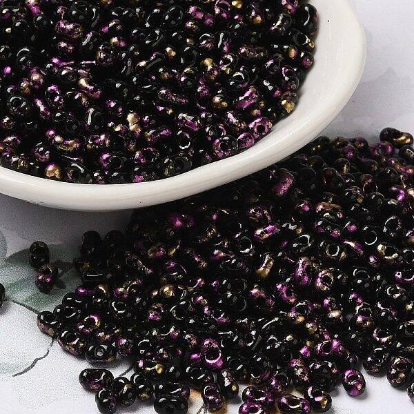 Spray Painted Glass Seed Beads
