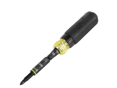 Klein Tools 32500HDRT 11-in-1 Ratcheting Multi-Bit Screwdriver for Impacts with Universal Handle