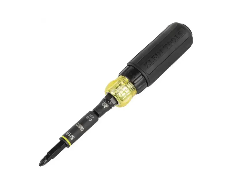 Klein Tools 32500HDRT 11-in-1 Ratcheting Multi-Bit Screwdriver for Impacts with Universal Handle
