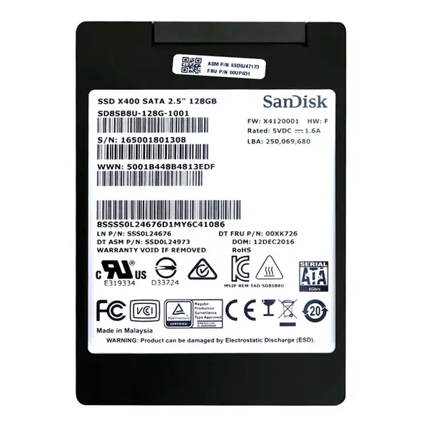 00UP631 Lenovo 128GB Triple-Level Cell SATA 6Gb/s 2.5-Inch Solid State Drive