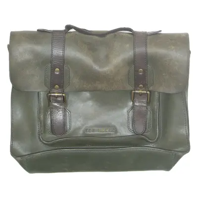 TED BAKER Womens Satchel Bag Green Leather