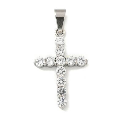 304 Stainless Steel Cubic Zirconia Pendants