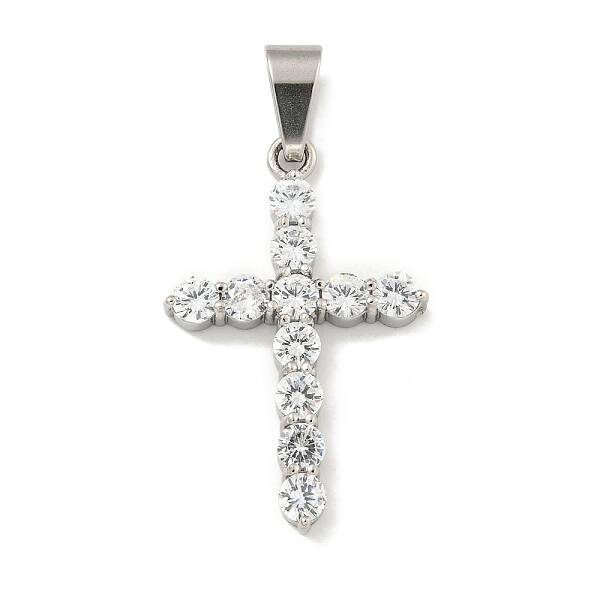 304 Stainless Steel Cubic Zirconia Pendants