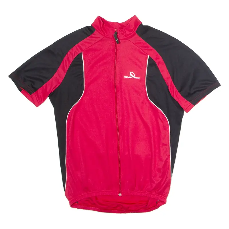 MOVE N RIDE Full Zip Cycling Mens Jersey Red High Neck L