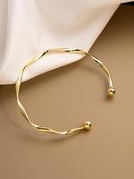 Women's Plain Casual Alloy Cuff Bangle, Elegant Casual All-match Jewelry for Girls Gift, Female Classic Fashion Accessories f...