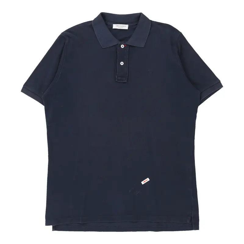Trussardi Polo Shirt - XL Blue Cotton