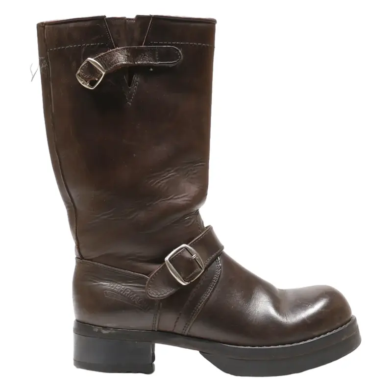 WEHRMACHT High Boots Brown Leather Womens UK 6