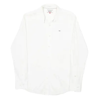 TOMMY HILFIGER Slim Fit Mens Formal Shirt White Long Sleeve L