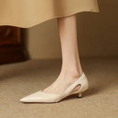 CHIKO Gloria Pointy Toe Kitten Heels Pumps Shoes