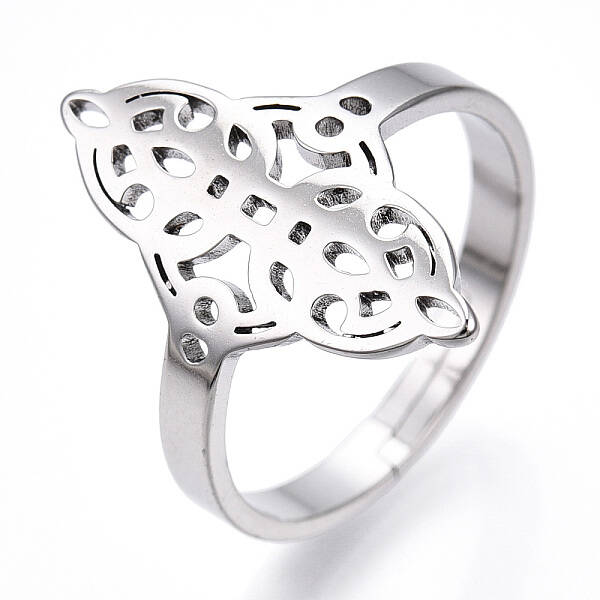 Non-Tarnish 304 Stainless Steel Sailor's Knot Adjustable Ring
