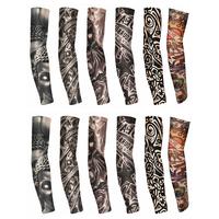 6/12PCS Set Tattoo Arm Sleeves,Summer Sun Protection Outdoor Sports Arm Sleeves