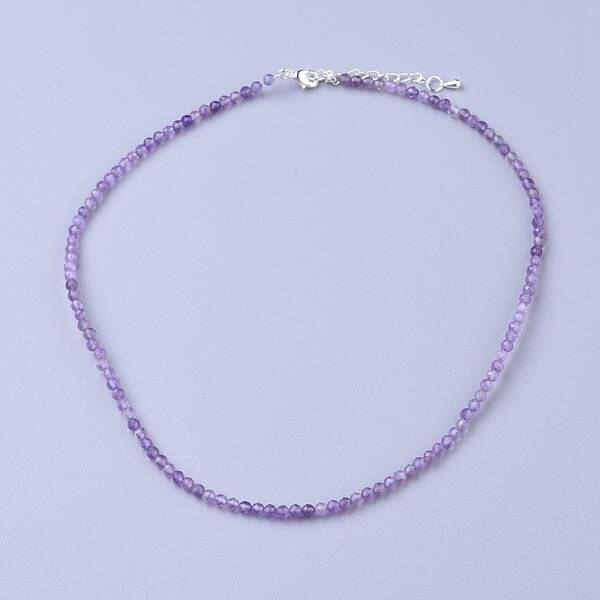 Natural Amethyst Beaded Necklaces