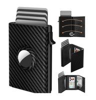 Mens Smart Wallet Card Holder,RFID Blocking, Slim, Minimalist - 9-14 Card Capacity with ID Window and Cash Slot，gift for Fa...