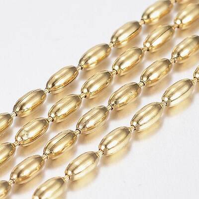 Handmade Ion Plating(IP) 304 Stainless Steel Ball Chains