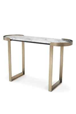 White Marble Console Table | Eichholtz Fabio