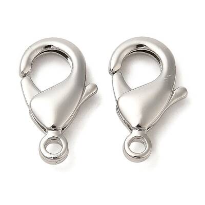 Rack Plating Brass Lobster Claw Clasps