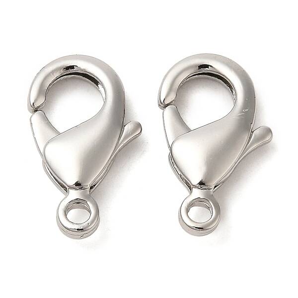 Rack Plating Brass Lobster Claw Clasps