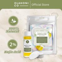 Turmeric & Kojic Exfoliating & Cleansing Pads For Uneven Skin, Deep Clean & Unclog Pores, Smooth The Face, Level Out Skin, Gl...