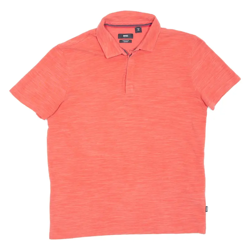 BOSS Mens Polo Shirt Red L