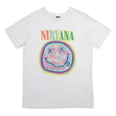 NIRVANA Mens Band T-Shirt White XS
