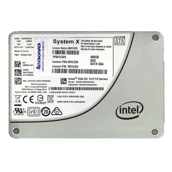 00YC329 Lenovo 400GB SATA 6Gb/s 2.5-Inch Solid State Drive