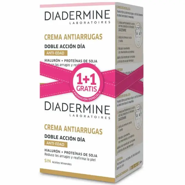 Diadermine Crema Giorno Antirughe Doppia Azione 50ml Set 2 Pezzi