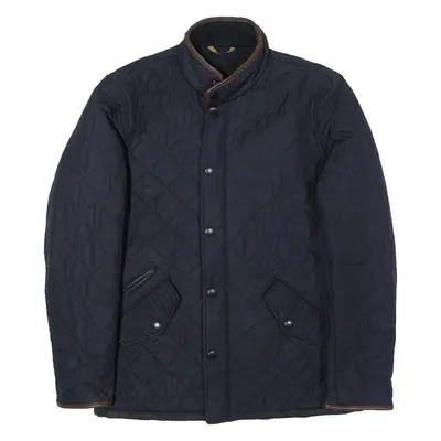 BARBOUR Mens Quilted Jacket Blue Diamond S
