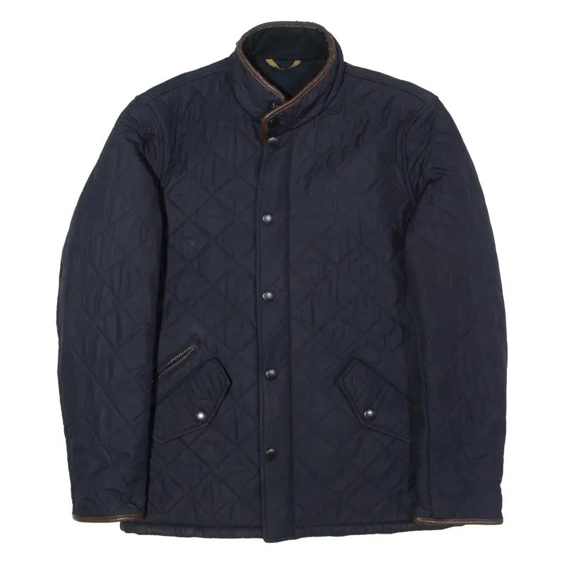 BARBOUR Mens Quilted Jacket Blue Diamond S