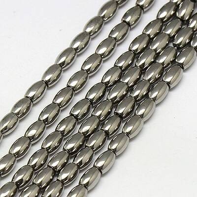 Electroplate Non-magnetic Synthetic Hematite Beads Strands