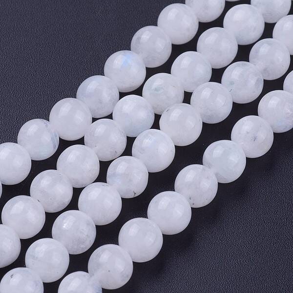 Natural Rainbow Moonstone Bead Strands