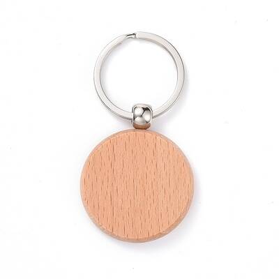 Natural Wood Keychain