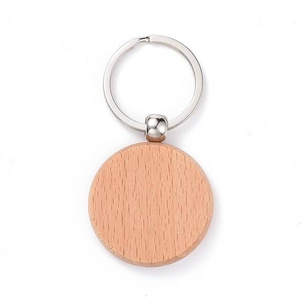 Natural Wood Keychain