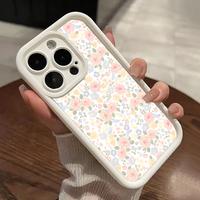 Pink Flower Pattern TPU Phone Case for iPhone 16 15 14 Pro Max 13 12 11 XR XS Plus Shockproof Full Camera Protection Durable ...