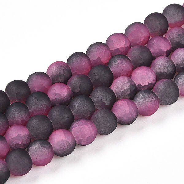 Crackle Glass Beads Strands