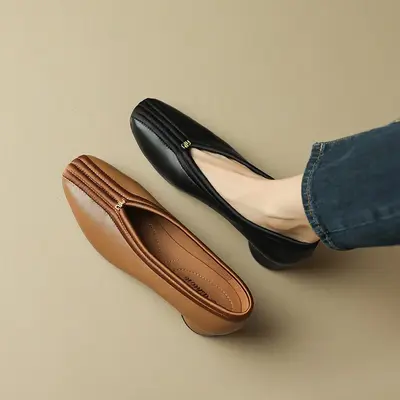 CHIKO Abedabun Square Toe Block Heels Pumps Shoes