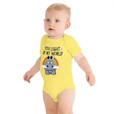 Baby Hippo Rainbow Bodysuit - Light Up Their World