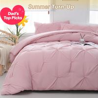 【Father's Day Gift】DOWNCOOL 3PCS Pintuck Light Weight Comforter Set (2 pcs for Twin size) - Pinch Pleat Bedding Comforter...