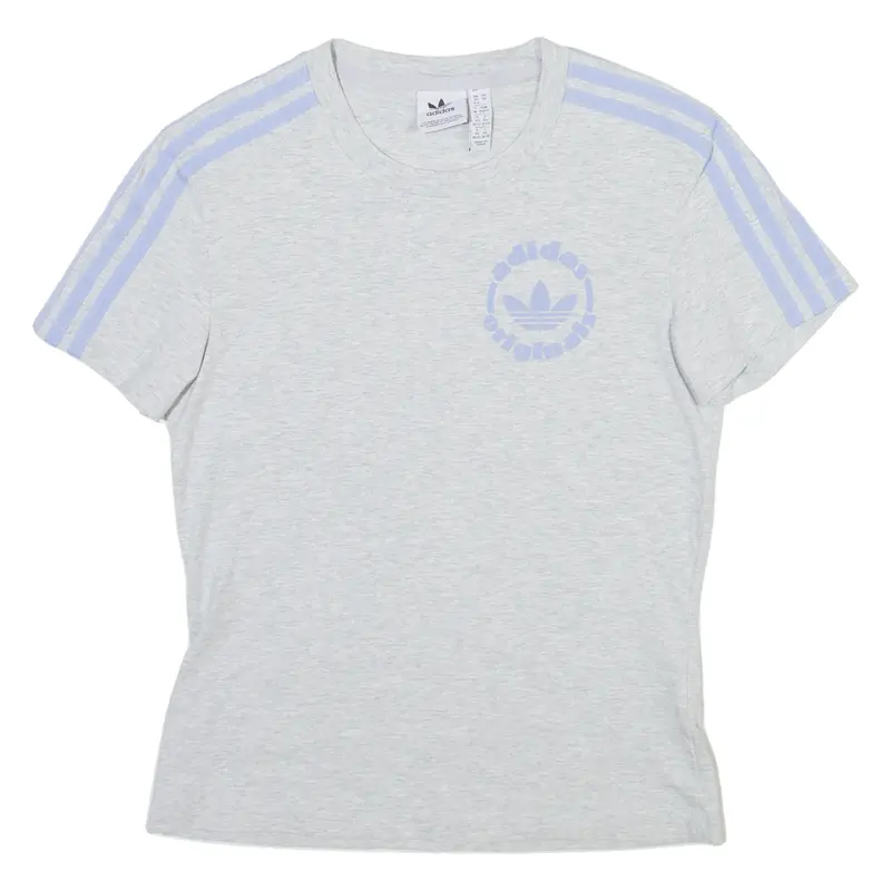 ADIDAS ORIGINALS Womens T-Shirt Grey Crew Neck XS