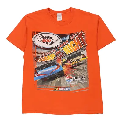Bristol Motorspeedway Gildan Nascar T-Shirt - Large Orange Cotton