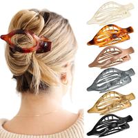 French Flat Hair Clips for Women - 6-piece suit Flat Claws for Thin Thick Hair Strong Hold No Slip Grip Hair Claw Clips Hairp...