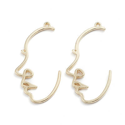Alloy Open Back Bezel Pendants