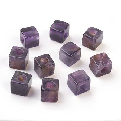 Natural Amethyst European Beads