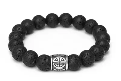Agato MINK165/21 Lava stone bead bracelet