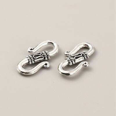 Tibetan Style Alloy S-Hook Clasps
