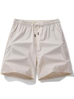Men's Solid Color Drawstring Waist Shorts, Regular Fit Casual Comfy Breathable Shorts for Summer, Men's Bottoms for Daily Wea...