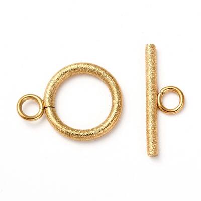 Ion Plating(IP) 304 Stainless Steel Textured Toggle Clasps